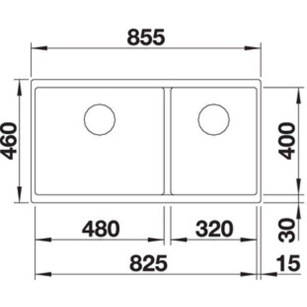 Мойка для кухни Blanco Subline 480/320-U шампань 523590