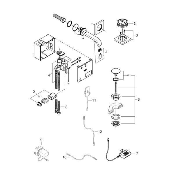 Grohe Allure F-digital Электронный смеситель для раковины S-Size (36343000)