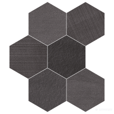 Керамогранит Impronta Sands Experience SA06ESM BLACK ESAGONA MIx 10×225×195