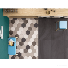 Керамогранит Impronta Sands Experience SA06ESM BLACK ESAGONA MIx 10×225×195