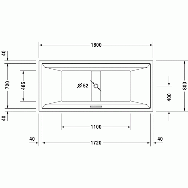 2nd floor ванна прямоугольная 180 см 700076000000000 в интернет-магазине «Estet Room»