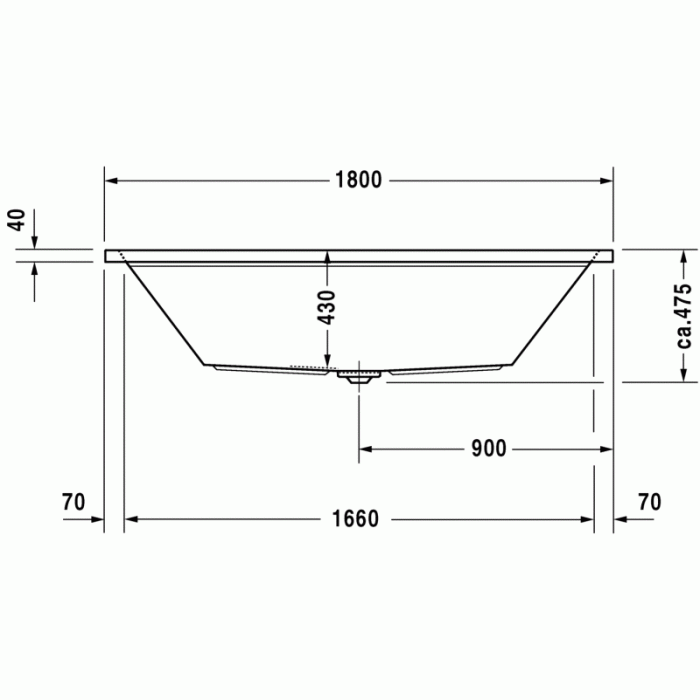 2nd floor ванна прямоугольная 180 см 700076000000000 в интернет-магазине «Estet Room»
