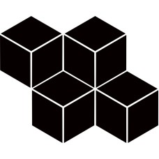 Плитка Paradyz UNIWERSALNA MOZAIKA PRASOWANA NERO ROMB BRAID