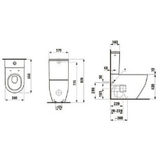 Унитаз компакт Laufen Pro H8679530008701 с сиденьем Slim Soft Close