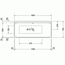 P3 Comforts ванна прямоугольная 160 см 700372000000000 в интернет-магазине «Estet Room»