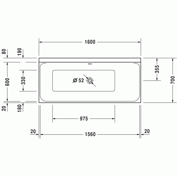 P3 Comforts ванна прямоугольная 160 см 700372000000000 в интернет-магазине «Estet Room»