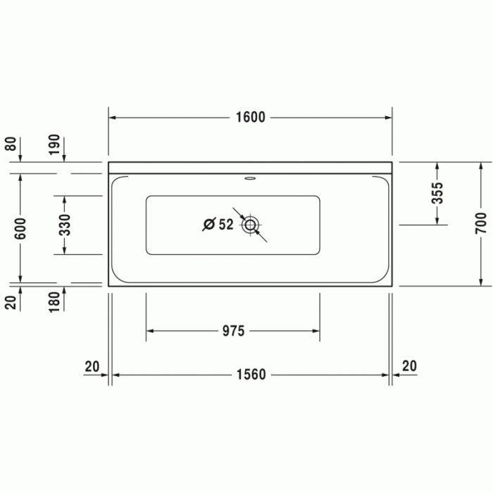 P3 Comforts ванна прямоугольная 160 см 700372000000000 в интернет-магазине «Estet Room»