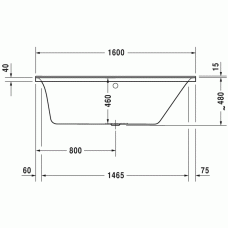 P3 Comforts ванна прямоугольная 160 см 700372000000000 в интернет-магазине «Estet Room»