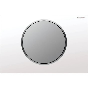 Клавиша смыва Geberit Sigma10, белая/хром матовый 115.758.KL.5
