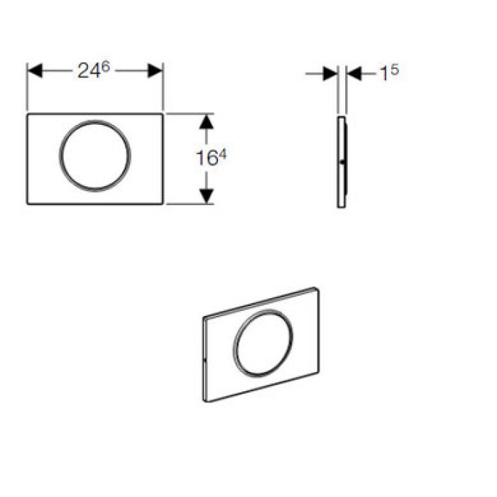 Клавиша смыва Geberit Sigma10, белая/хром матовый 115.758.KL.5 Клавиша смыва Geberit Sigma10, белая/хром матовый 115.758.KL.5