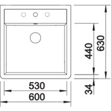 Мойка для кухни Blanco Panor 60 Ceramic c двумя отверстиями  514501