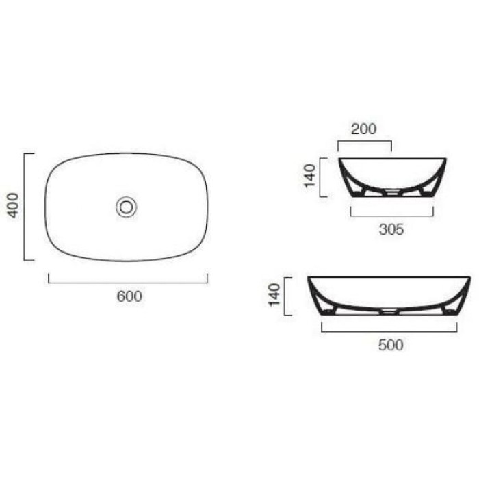 Керамическая раковина 60 см Catalano Green Lux, marrone satinato