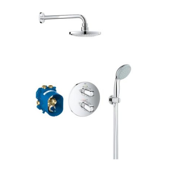 Плитка керамогранит Grohe Grohtherm 1000 Душевая система с Euphoria Cosmopolitain 180 (34614000) для пола