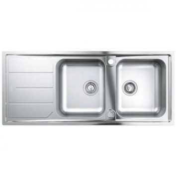 Мойдка для кухни Grohe 1160x500 мм с эксцентриком, 2 чаши, матовая (31588SD0)