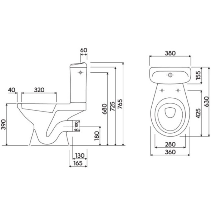 Унитаз Kolo Idol (1902600U) с сиденьем полипропилен