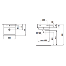 Умывальник накладной Laufen LIVING CITY H8174310001041