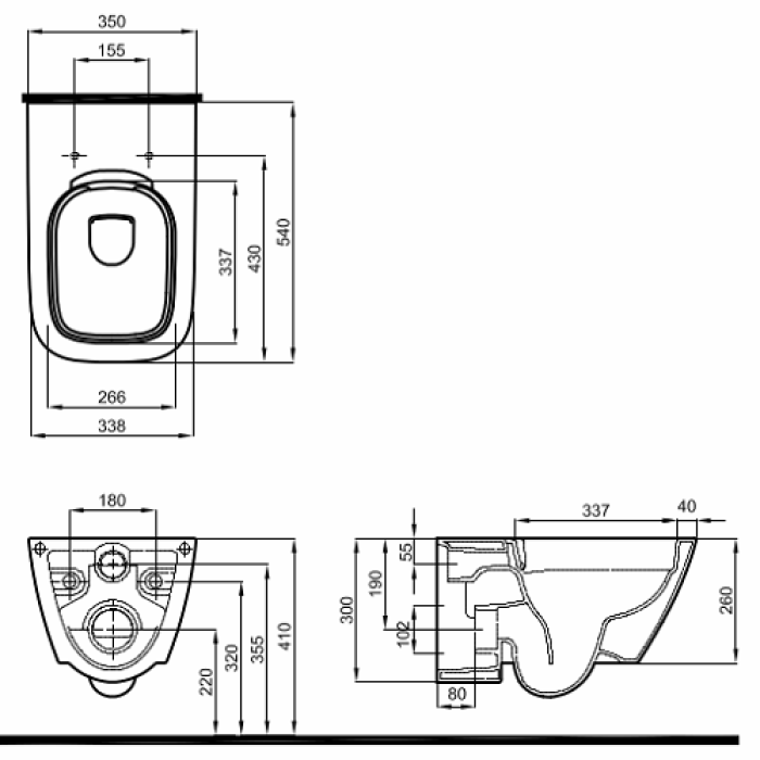 Унитаз подвесной Kolo Modo Rimfree (L33120000) без сиденья