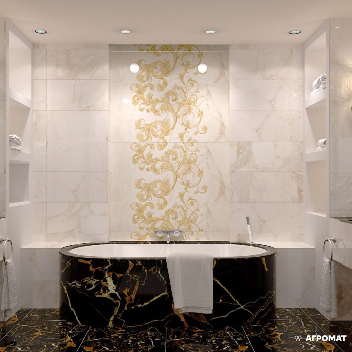 Плитка GOLDEN TILE Saint Laurent 9A0311 8×600×300 под мрамор