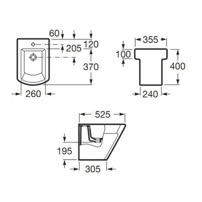 Биде Roca Hall A357624000