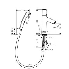 Смеситель с гигиеническим душем Hansgrohe Talis Select S 72291000