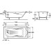 Ванна чугунная 170*80см ROCA HAITI A23277000R с ручками и покрытием против скольжения
