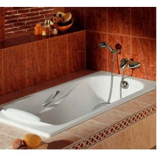 Ванна чугунная 170*80см ROCA HAITI A23277000R с ручками и покрытием против скольжения