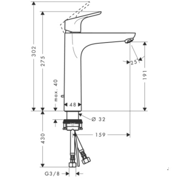 Смеситель для раковины Hansgrohe Focus 190 (31608000)