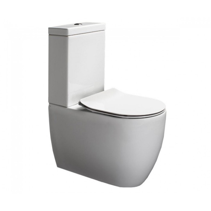 Унитаз напольный-моноблок AxA Glomp белый глянцевый