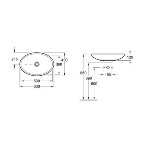 Керамическая раковина Villeroy & Boch Loop & Friends 51511001