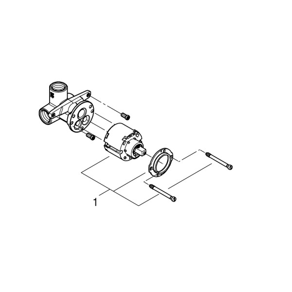 Grohe Встраиваемая часть смесителя однорычажный (33964000)