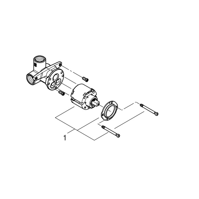 Grohe Встраиваемая часть смесителя однорычажный (33964000) Grohe Встраиваемая часть смесителя однорычажный (33964000)