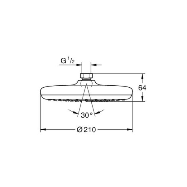 Верхний душ Grohe Tempesta 210 26410000