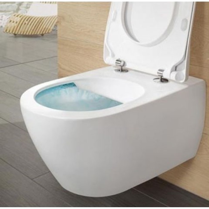 Унитаз подвесной Villeroy & Boch SUBWAY 2.0 DirectFlush (5614R201) с сиденьем Slimseat с функцией QuickRelease и Soft Close 9M78S101
