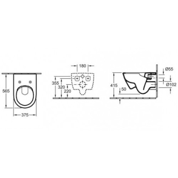 Унитаз подвесной Villeroy & Boch SUBWAY 2.0 DirectFlush (5614R201) с сиденьем Slimseat с функцией QuickRelease и Soft Close 9M78S101