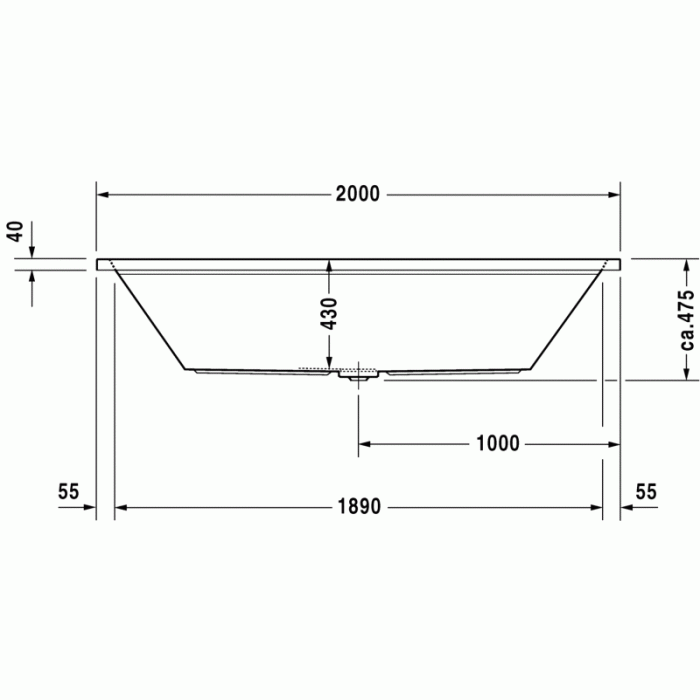 2nd floor ванна прямоугольная 200 см 700161000000000 в интернет-магазине «Estet Room»