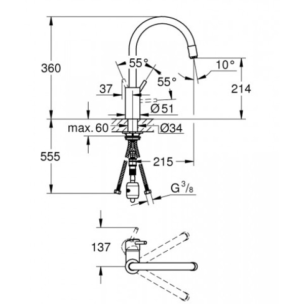 Grohe Concetto Смеситель для кухни (32663DC3)