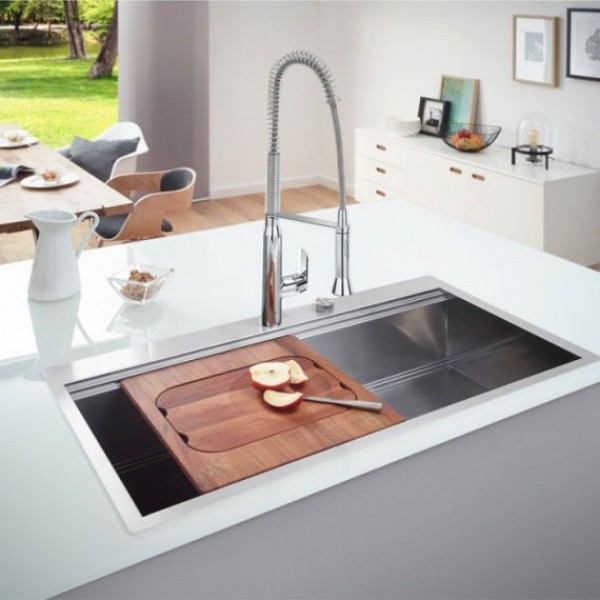 Мойдка для кухни Grohe 1024x560 мм, 1 чаша, матовая, в уровень со столешницей (31586SD0)