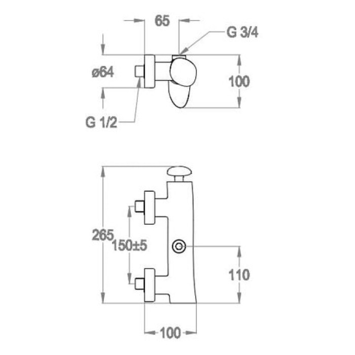 Смеситель для душа Fir Synergy Open 93 (93.5406.0.10.00)
