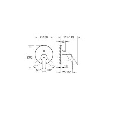 Grohe Eurostyle Cosmopolitan Однорычажный смеситель для ванны, скрытого монтажа (24052002)