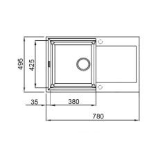 Кухонная мойка Lidz 790x495/230 COL-06 (LIDZCOL06790495230)