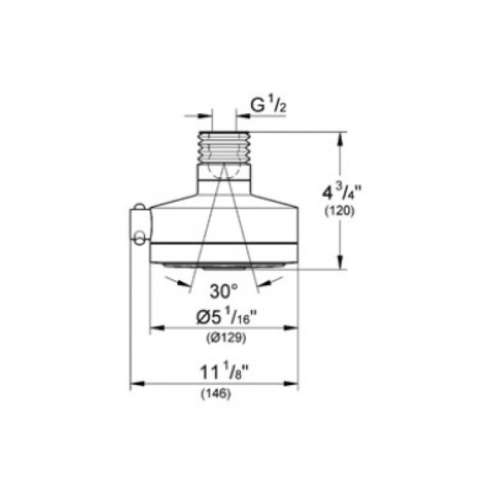 Плитка керамогранит Верхний душ Grohe Relexa Deluxe (27530000) для пола
