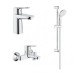 Grohe Комплект смесителей BauEdge 3 в 1 для ванной (123365S)