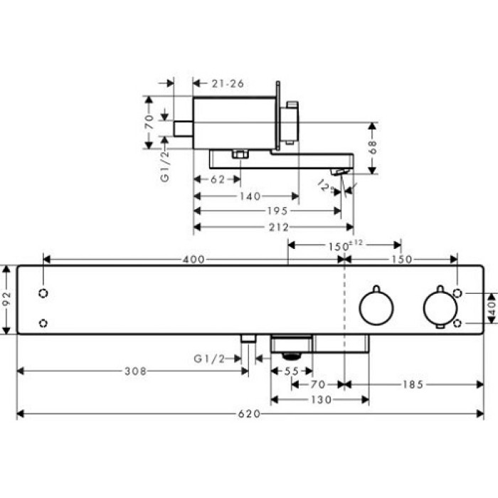 Термостат для ванны Hansgrohe ShowerTablet Select 13109400