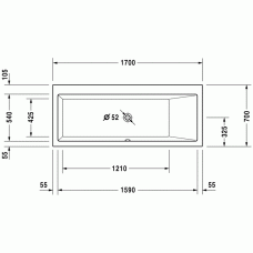 Vero ванна прямоугольная 170 см 700132000000000 в интернет-магазине «Estet Room»