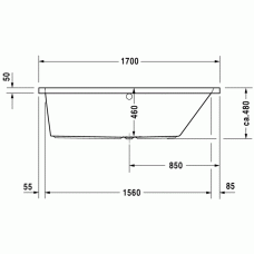 Vero ванна прямоугольная 170 см 700132000000000 в интернет-магазине «Estet Room»