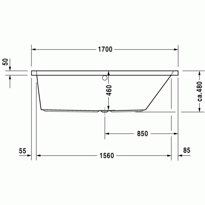 Vero ванна прямоугольная 170 см 700132000000000 в интернет-магазине «Estet Room»