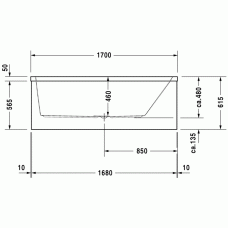Vero ванна прямоугольная 170 см 700132000000000 в интернет-магазине «Estet Room»