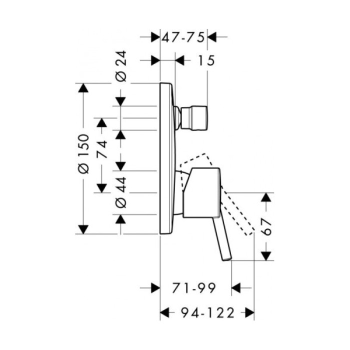 Смеситель для ванны Hansgrohe Talis S 32475000