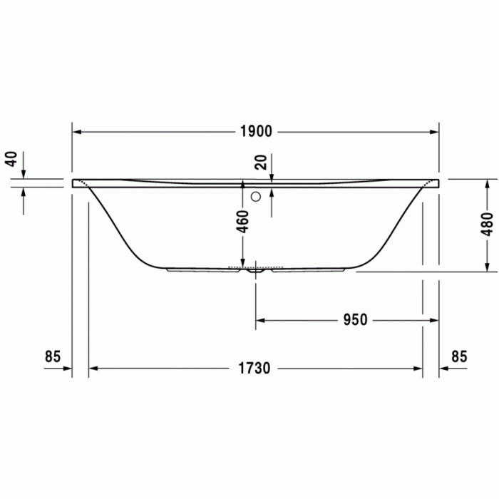 PuraVida ванна прямоугольная 190 см 700183000000000 в интернет-магазине «Estet Room»