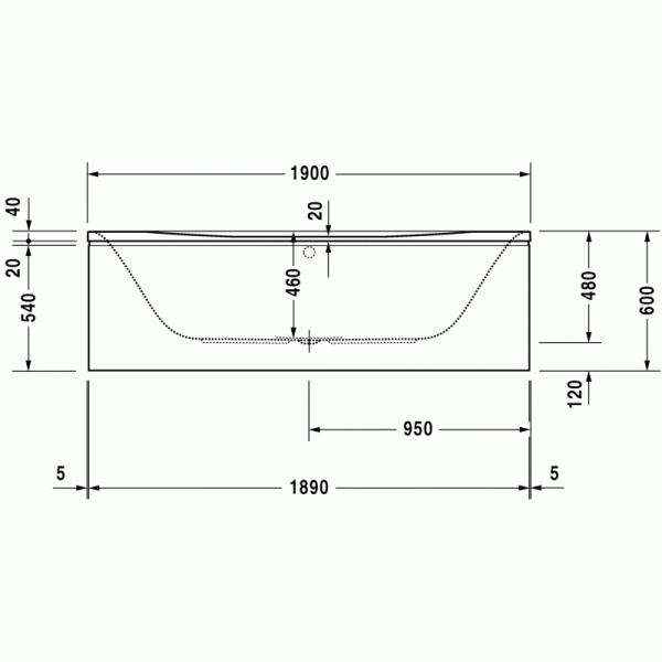 PuraVida ванна прямоугольная 190 см 700183000000000 в интернет-магазине «Estet Room»